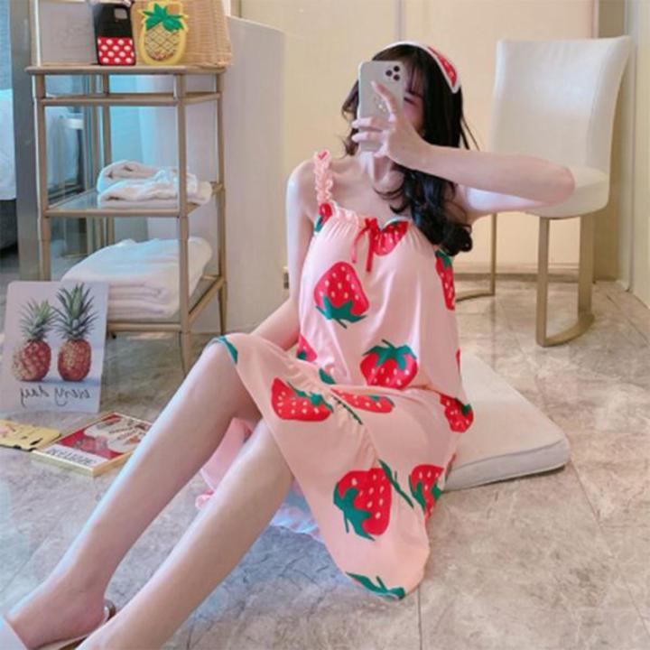 Cotton Nightdress Women's Summer Sleeveless Girls Princess