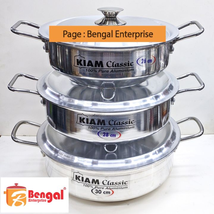 1 Pcs Kiam saucepan oakpan/100% aluminium material/available in 5 sizes/22cm/24cm/26cm/28cm/30cm/heavy duty durable quality