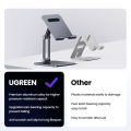 UGREEN Tablet Stand Adjustable Aluminum Tablet Holder for Desk ipad pro 12.9, 9.7, 10.5, ipad air Mini 4 3 2, iPhone 12 pro max, Nintendo Switch, Surface pro. 