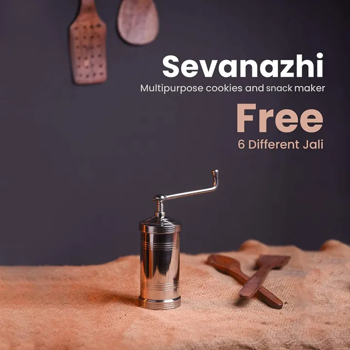 Stainless%20Steel%20Indian%20Made%20Sevanazhi%20Sevai%20Nazhi%20Sev%20Sancha%20Gathiya%20Murukulu%20Janthikulu%20Idiyappam%20Maker%20with%20Free%206%20Different%20Jali%20-%20Image%207