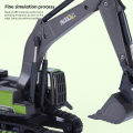 【GlobalGlamour】New F 1:55 Contruction Crane Vehicle et Toy Alloy Excavator Diecat Hook Model for Toddler Kid Boy. 