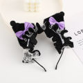 【Latest Style】 Sanrio Kuromi Princess Hair Band Cute Cartoon Cosplay Skull Hair Hoop For Women Halloween Festival Headbands Hair Accessories Nicle.