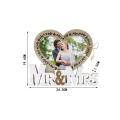 Heart Shape Wedding Decor For Reception, Ceremony And Anniversary Party Valentine'S Day Mr & Mrs Love Picture Frame For Wedding,Wooden.