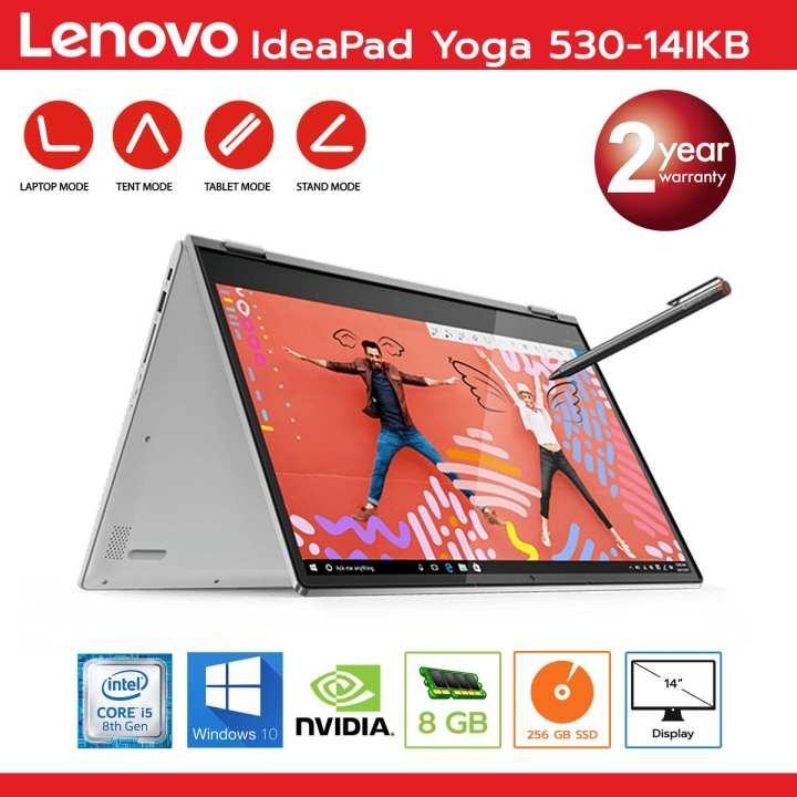 Lenovo  Yoga 530 8th Gen Intel Core i5-8250U Processor 6MB cache and 1.6 GHz upto 3.4 GHz 8GB DDR4 512 GB SSD NVIDIA MX130 2GB DDR5 Graphics 14" FHD IPS TOUCH