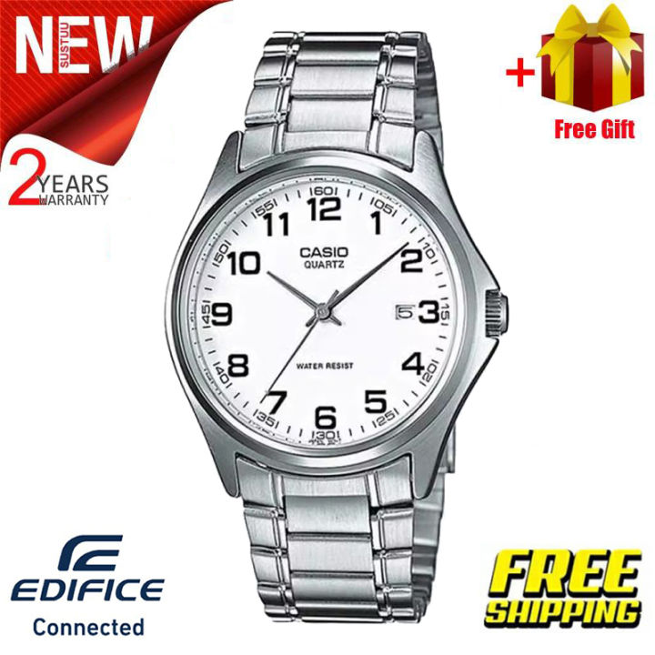 (Ready Stock) General Fashion EDIFICE MTP-1183 Series Silver Stainless Steel Men Watch MTP-1183A-7B