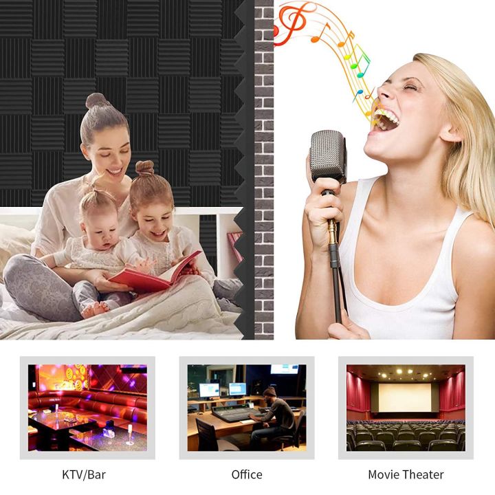 soundproof%20wall%20panels-24%20x%20black%20acoustic%20foam%20board-Black%20-%20Image%205