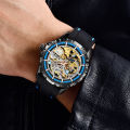 LIGE/LIGE Foreign Trade Special for Men's Hollow Automatic Mechanical Watch Multifunctional Waterproof Sports Watch.