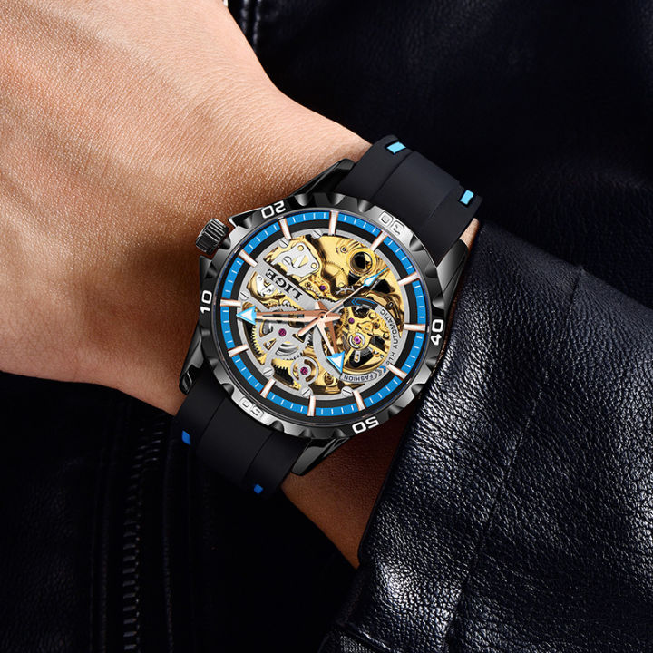 LIGE/LIGE%20Foreign%20Trade%20Special%20for%20Men's%20Hollow%20Automatic%20Mechanical%20Watch%20Multifunctional%20Waterproof%20Sports%20Watch%20-%20Image%202