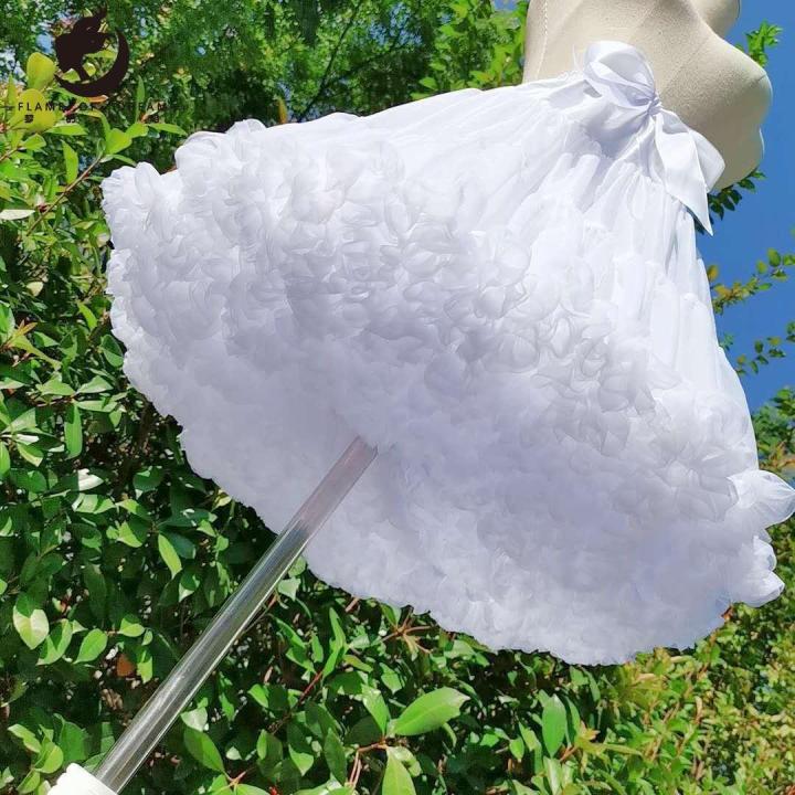 Flame Of Dream Skirt Support Lolita N Candy Cloud Boneless Soft Mesh Skirt Support White Petticoat Fluffy Underskirt 221323