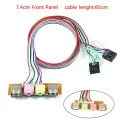 PC Computer Case Front Panel USB Audio Port Mic Earphone Cable Line. 
