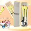 Kawaii Fork Spoon Set Cartoon Stainless Steel Tableware Cinnamoroll Kuromi Melody Pompompurin Pochacco Cute Lunch Spoons. 