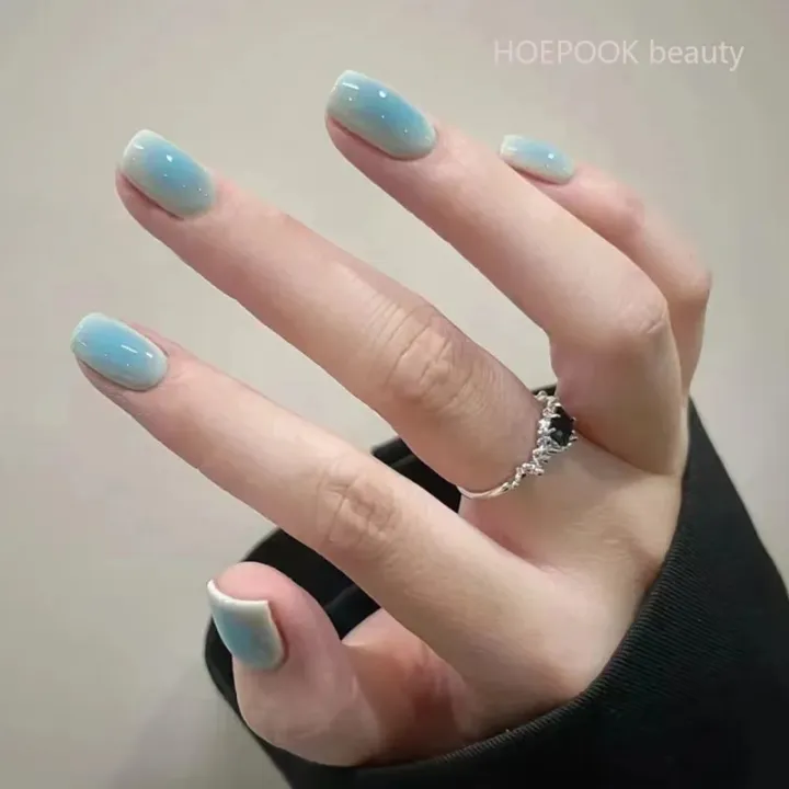 24pcs%20Jelly%20Red%20Finished%20Press%20On%20Nails%20Art%20Seamless%20Removable%20Full%20Cover%20False%20Nails%20Set%20Women%20Girls%20Nail%20Art%20Decoration%20-%20Image%204
