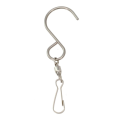 Multi-Purpose Swivel Hooks for Hanging Crystal Twisters and Silver Hook Self-Adhesive Pack of 2. 