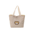 Little bear picture Mini lunch bag Adorable corduroy Corduroy handbag Schoolgirl cute bag for School lunch Office lunch Picnic Daily use Gift for girls.
