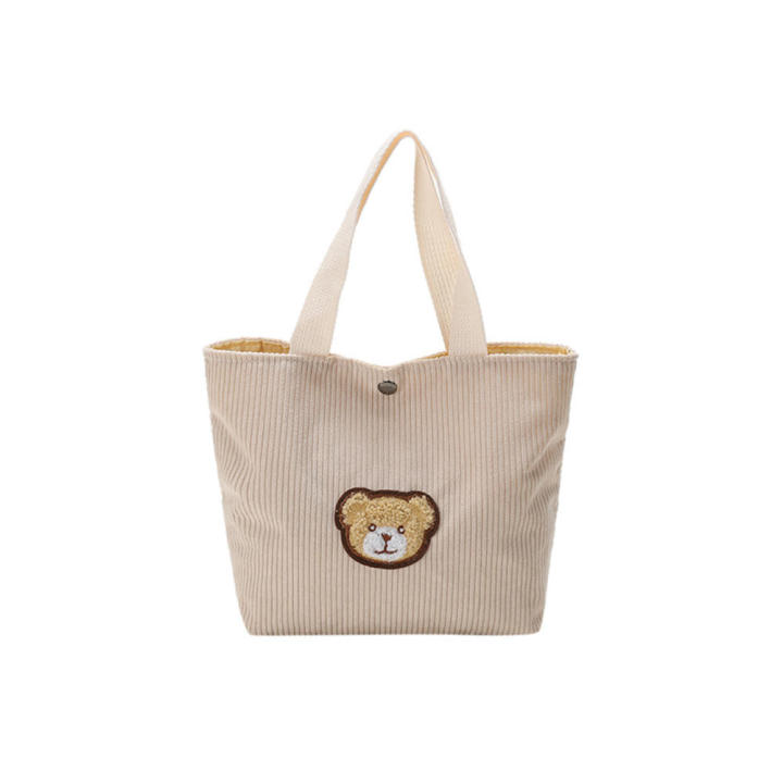 Little%20bear%20picture%20Mini%20lunch%20bag%20Adorable%20corduroy%20Corduroy%20handbag%20Schoolgirl%20cute%20bag%20for%20School%20lunch%20Office%20lunch%20Picnic%20Daily%20use%20Gift%20for%20girls%20-%20Image%202
