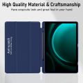 Flip Cover for Samsung Tab S10 Plus /S10+ 12.4" Cover Case Flip Stand Back Case Cover [S Pen Holder] for Samsung Galaxy Tab S10 Plus/S10+ Cover Tablet Cover with [Auto Sleep/Wake]-Black/Navy Blue. 