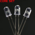 50Pcs- 5mm Transparent WHITE 5mm Water Clear LED White 5mm Ultra Bright Transparent Round 5mm LED Light Emitting Diode Water Clear White Light Bulbs For Electronics Project.