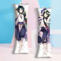 Genshin Impact Xiao Keqing Hu Tao Mini Dakimakura Liyue Character Decoration Small Body Pillow Bag Pendant Cartoon Game Keychain. 