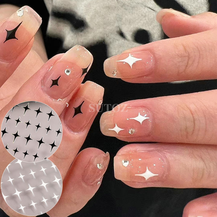 Black%20White%20Star%20Y2K%20Nail%20Art%20Stickers%20Metallic%20Silver%20Star%20Nail%20Decals%20Hologram%20Nail%20Seals%20Korean%20Style%20Manicure%20Deco%20LEBSO-167%20-%20Image%204
