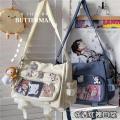 Japanese Kawaii Crossbody Bags For Women Transparent Pocket itabag Student Shoulder Bag Handbags Book Bag JK Ita Bag Girls Bolsa.