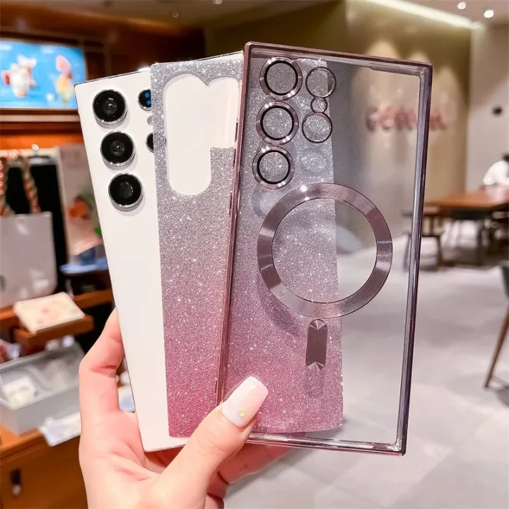 Glitter%20Magnetic%20Case%20For%20Samsung%20Galaxy%20S24%20S23%20S22%20S21%20S20%20Note20%20Plus%20Ultra%20S20FE%20S21FE%20S23FE%20Magsafe%20Wireless%20Original%20Cover%20-%20Image%204