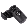Diameter 8 mm Hole, Cord Cord Stopper Laces Snap Hook, Black, 20 Pcs.