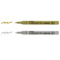 Artline Metallic Calligraphy Pen Gold Silver Colour Ink 2.5mm Chisel Tip. 