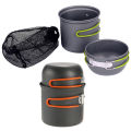 Camping Picnic Barbecue Pot With Single Picnic Portable Folding Pot Outdoor Pot Set 1 Person Cooking Tableware Picnic Pot Pans.