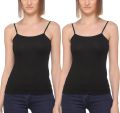 2 Pcs Black Combo Ladies Inner tops For All Season Use Cotton Tank tops Camisoles- Two pcs. 