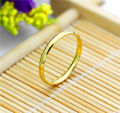 Ovelo Korean version fashion titanium gold yellow single ring trend simple joint ring matte gold girl tail ring. 