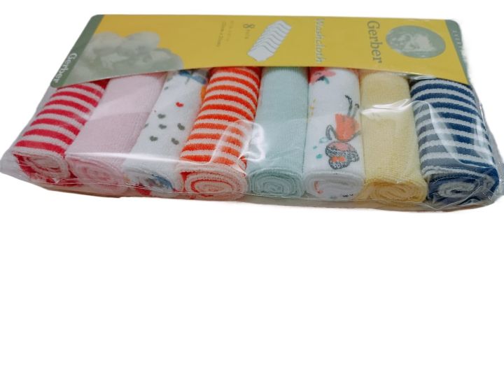 Baby Handkerchief Rumal Soft Cotton Newborn Baby Towels Set - 8pcs/Pack