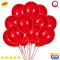 Metallic Monty Balloons 30 cm 10pcs Party Decorative Balloons Red Colour. 
