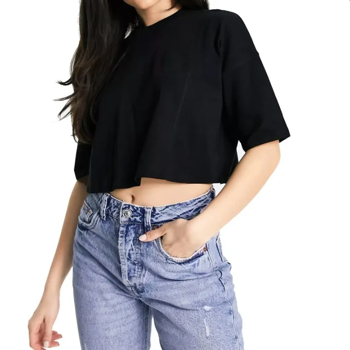 Premium%20Quality%20Drop%20Shoulder%20OverSize%20%20Black%20Crop%20Top%20For%20Girls%20-%20Image%204