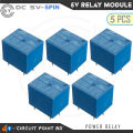 5 Pcs Relay 5V DC 5pin SPDT Power Relay Module for 10A 150/250VAC or 10A 28/30VDC. 