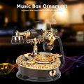 Light Luxury Classic Style Dial Old-fashioned Telephone Music Box Home Desk Porch Home Decoration Living Room Decoration.