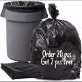 20*30 inch High Quality Black Trash Bag - 20 pcs ( 2pcs free ) - poly bag. 