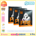 Fire XTACY 6 in 1 Condom (Dotted, Ribbed, Contoured, Coloured, Vanilla Flavoured & Extra Time) 3 Pack (9 Pcs). 