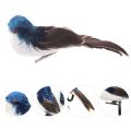 2 Pcs Artificial Feather Bird Garden Statues Floral Decoration Bird Foam Feather Products Sparrow.