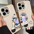 Couples Degradable Eco-Friendly Casing Compatible for IPhone 7Plus 14 15 12 11 13 Pro Max XR 6S 8 15 6 7 Plus XS Max X SE 2020 Cartoon Electric Bike Boy Girl Soft Cover.