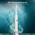 HEGRUS Electric Toothbrushes Ultrasonic Electric Toothbrush IPX7 Waterproof Toothbrush USB Rechargeable Toothbrush Long-lasting Endurance Electric Toothbrush Tartar Remover Portable Personal Dental Care with 5 Replacement Brush Heads.