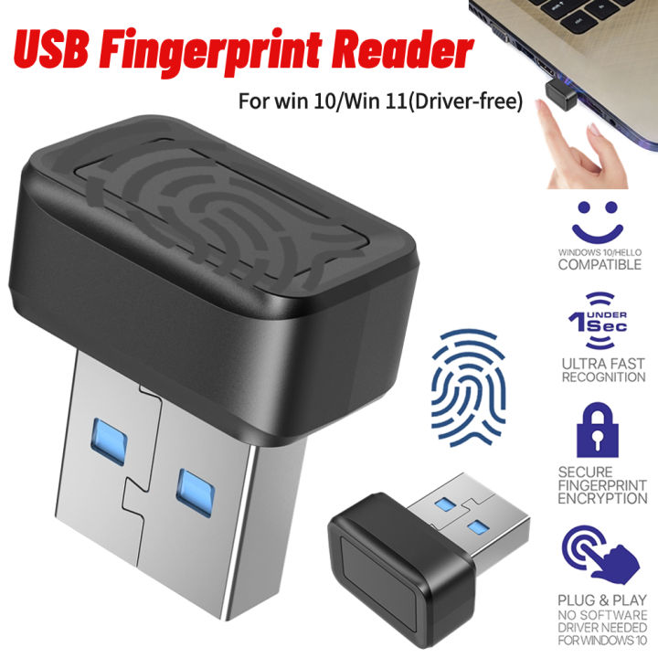 USB Fingerprint Reader Module For Windows 10 11 Hello,Biometric Security Key Dongle Fingerprints Scanner For Computer Laptop