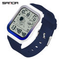 Sanda Fashion Men's Watches Digital Wristwatch 50M Waterproof Sports Casual Watch for Male Clock Relogios Masculino 6052.