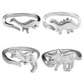 CuteOpen Adjustable Ring Gift for Women Rings Dinosaur Rings Long-necked Dragon Stegosaurus Jewelry.