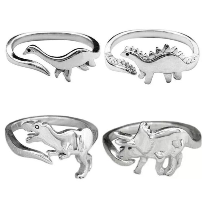 CuteOpen%20Adjustable%20Ring%20Gift%20for%20Women%20Rings%20Dinosaur%20Rings%20Long-necked%20Dragon%20Stegosaurus%20Jewelry%20-%20Image%202