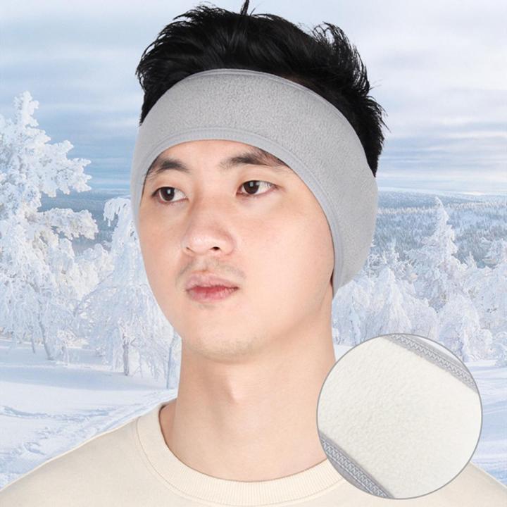 Outdoor Sports Sweat Headband Warm Fleece Ear Protection Running Hair Bandage Ear Cover Headscarf Gym Yoga Fitness Sweatband