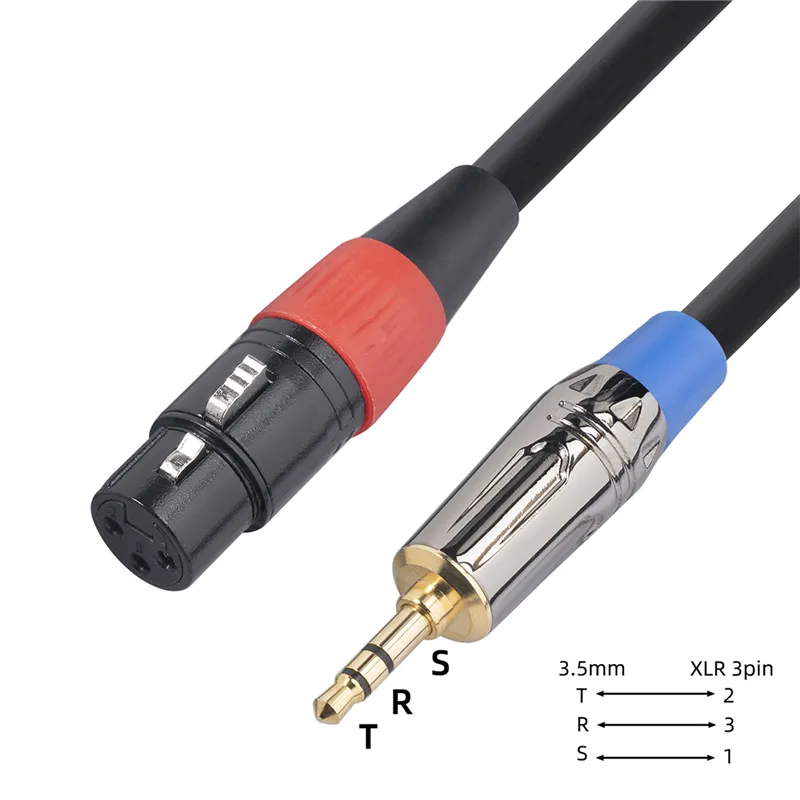 XLR Pin Female to Male Jack to XLR Audio Cable,