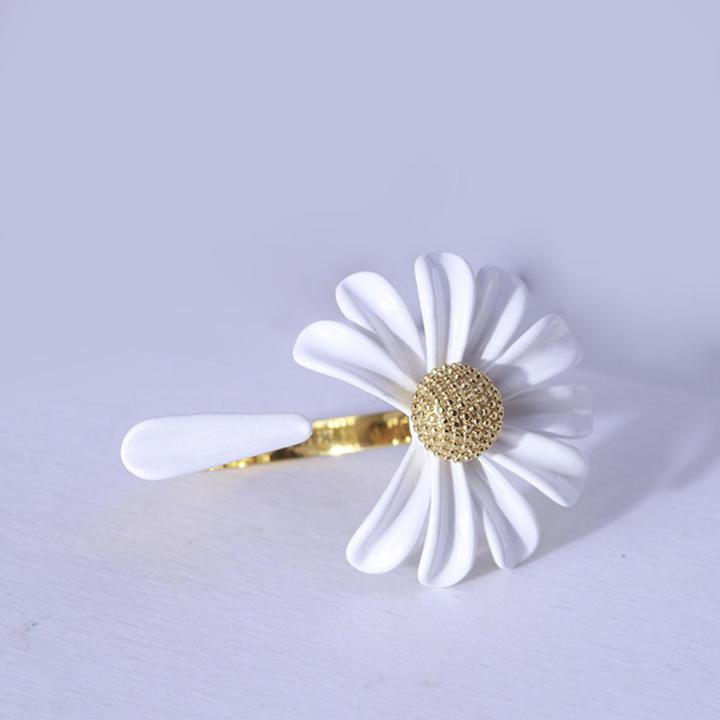 Daisy Flower Rings For Women Boho Fashion Jewelry Adjustable Ring Open Design