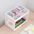 Multi-function Desktop Storage Box Double Layer Double Layer Cosmetic Storage Desk Storage Rack Space-saving Desktop Organizer.