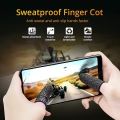 1 Pair Breathable Game Controller Sweatproof Finger Sleeve Thumb Gloves for Mobile Gaming. 