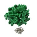 20Pcs DRG-01 PCB for DIN 35 Rail Mount Mounting Support Adapter Circuit Board Bracket Holder Carrier Clips Connectors.